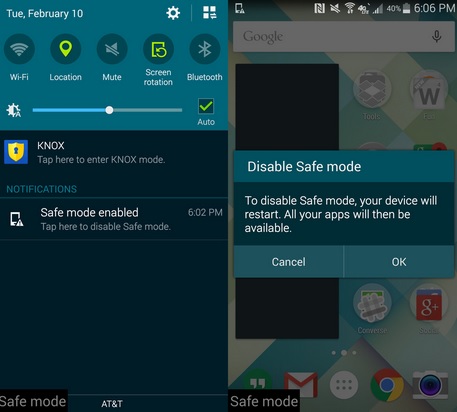 Duración de la batería del Galaxy Note 4 Issue_safe mode
