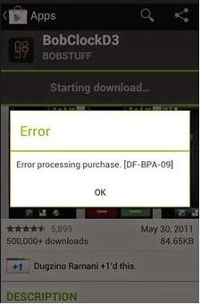 Cómo reparar el error df-bpa-09 de Google Play Store
