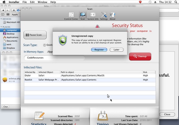 Eliminación de malware para Mac