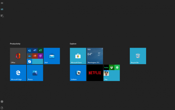 Cómo utilizar la pantalla completa de inicio en Windows 10 3
