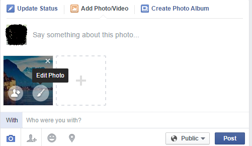 Cómo editar una foto en Facebook antes de publicar 3