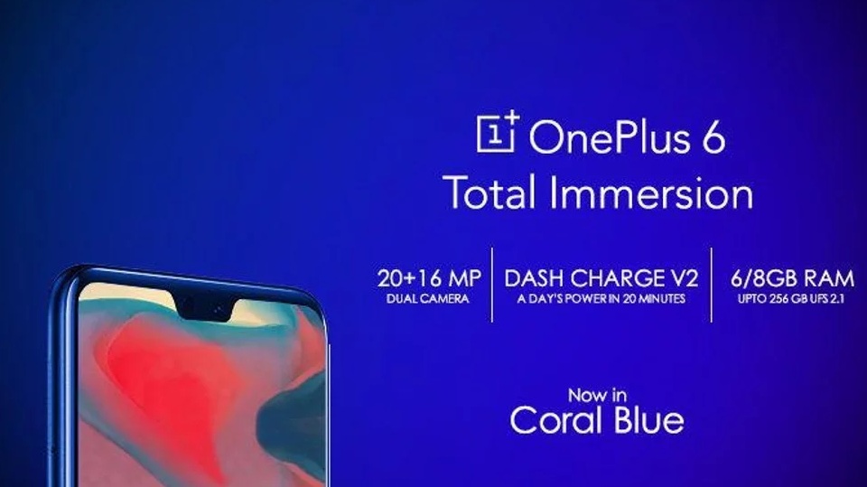oneplus 6 azul coral