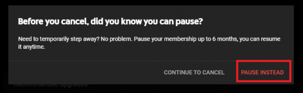 Cómo pausar su membresía de YouTube Music Premium 3
